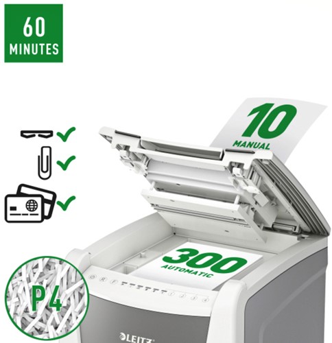 Papiervernietiger Leitz IQ Auto Office 300 4x28mm 1 Stuk-2