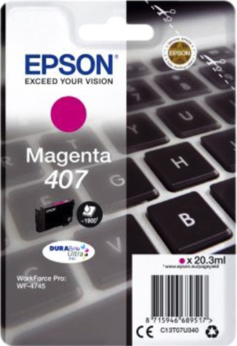 Inktcartridge Epson 407 T07U340 rood 1 Stuk