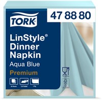 Dinerservet Tork Linstyle Premium 50 vel aquablauw 50 Stuk