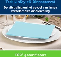 Dinerservet Tork Linstyle Premium 50 vel aquablauw 50 Stuk-2
