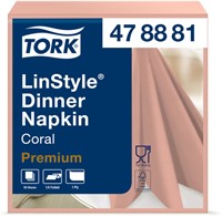 Dinerservet Tork Linstyle Premium 50 vel koraal 50 Stuk