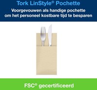 Pochette Tork Linstyle Premium 1laags crème 50 Stuk-2