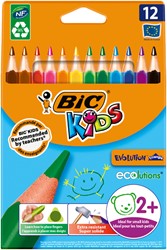 Kleurpotlood BicKids Evolution triangle assorti 12 Stuk