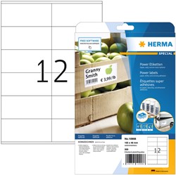 Etiket HERMA Power 10908 105x48mm wit 300stuks 25 Vel