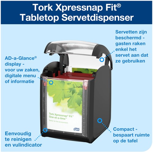 Servetdispenser Tork N14 Signature line zwart 1 Stuk-2