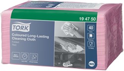 Reinigingsdoek Tork W8 Premium 1laags rood 40 Stuk
