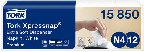 Servet Tork N4 Premium halvevouw 2laags wit 1000 Vel