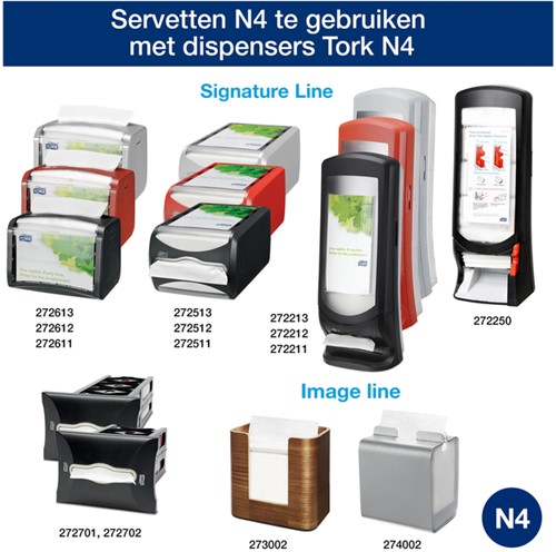 Servet Tork N4 Premium halvevouw 2laags wit 1000 Vel-3