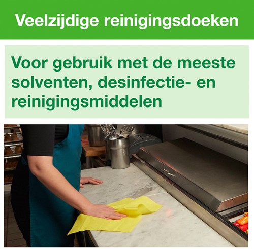 Reinigingsdoek Tork W8 Premium 1laags geel 40 Vel-2