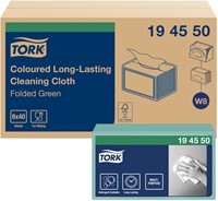 Reinigingsdoek Tork W8 Premium 1laags groen 40 Stuk-2