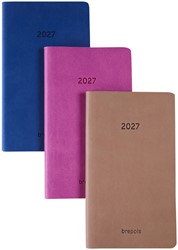Agenda 2027 Brepols Interplan Colora 7dagen/2pag taupe, roze, dblauw