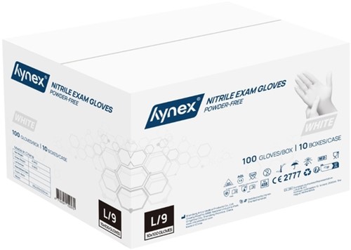 Handschoen Hynex nitril L wit 3.5g 100 stuks 100 Stuk-3