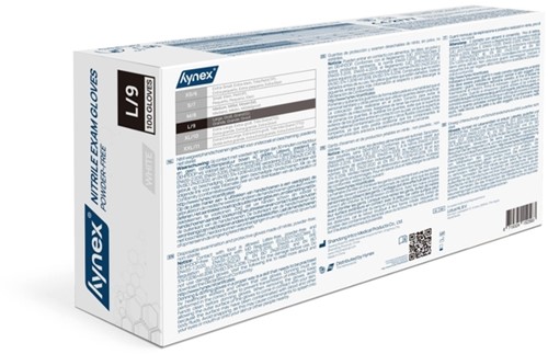 Handschoen Hynex nitril L wit 3.5g 100 stuks 100 Stuk-1