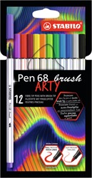 Brushstift STABILO Pen 68/12 Arty 12st assorti 12 Stuk