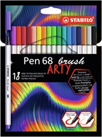 Brushstift STABILO Pen 68/18 Arty 18st assorti 18 Stuk