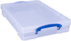 Opbergbox RU 10ltr 520x340x85mm transp wit 1 Stuk