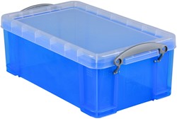 Opbergbox RU 5ltr 340x200x125mm transp blauw 1 Stuk