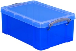 Opbergbox RU 9ltr 395x210x140mm transp blauw 1 Stuk