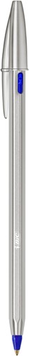 Balpen Bic Cristal Re-new medium zilver + 2 vullingen blauw-3