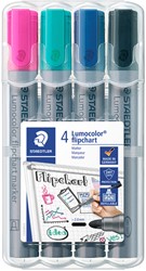 Viltstift Staedtler 356 voor flipover rond 2mm ass 4 Stuk