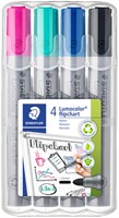 Viltstift Staedtler 356 voor flipover rond 2mm ass 4 Stuk
