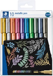 Gelpen Staedtler metallic etui à 10 kleuren 10 Stuk