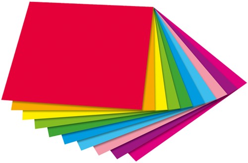 Vouwblaadjes Folia 80gr 15x15cm 50vel 2z 10 duo kl 50 Vel-2