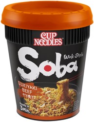 Noodles Nissin Soba sukiyaki beef cup 1 portie