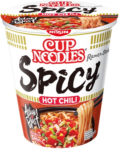 Noodles Nissin hot chili spicy cup 1 portie