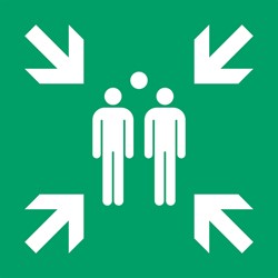 Pictogram Djois Verzamelplaats 300x300mm gn 1 Stuk