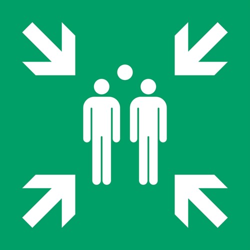 Pictogram Djois Verzamelplaats 300x300mm gn 1 Stuk