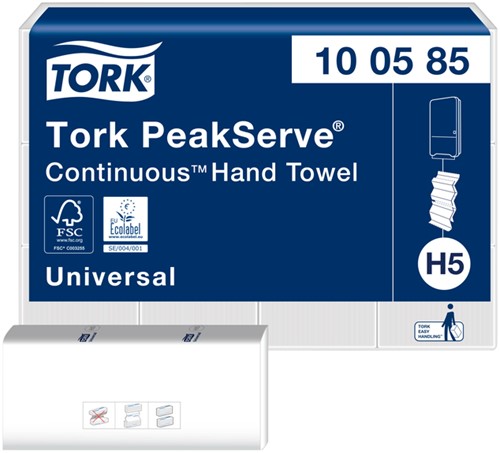 Handdoek Tork H5 Universal 1laags 201x225mm wit 12 Stuk