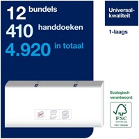 Handdoek Tork H5 Universal 1laags 201x225mm wit 12 Stuk-2