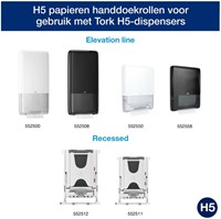 Handdoek Tork H5 Universal 1laags 201x225mm wit 12 Stuk-3