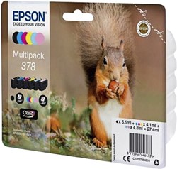 Inktcartridge Epson 378 T3798 6 kleuren 6 Stuk