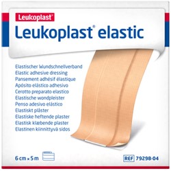 Wondpleister Leukoplast elastisch 5mx6cm 1 Dispenser