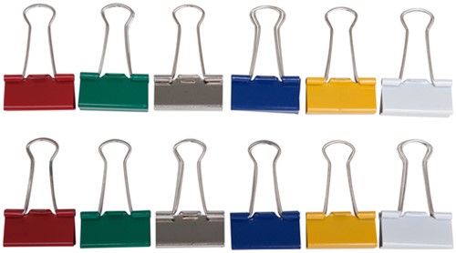 Papierklem MAUL 213 32mm cap 13mm ass 12 Stuk