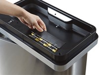 Afvalbak EKO Mirage met sensor 20+20liter RVS mat 1 Stuk-1