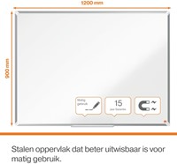 Whiteboard Nobo Premium Plus 90x120cm staal-2