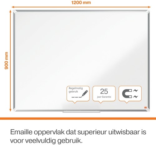 Whiteboard Nobo Premium Plus 90x120cm emaille 1 Stuk-12