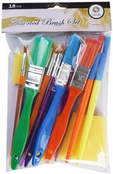 Penselen en foambrushes Conda 18-delig 1 Set