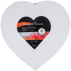 Canvas Conda hart 25 cm gebleekt katoen 1 Stuk