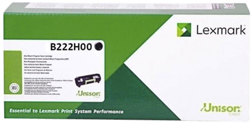 Tonercartridge Lexmark B222H00 zwart 1 Stuk