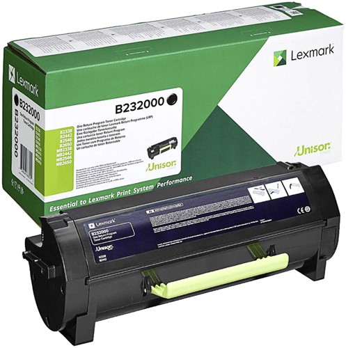 Tonercartridge Lexmark B232000 zwart 1 Stuk