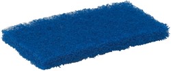 Schuurspons Vikan medium125x245x23mm blauw nylon 1 Stuk