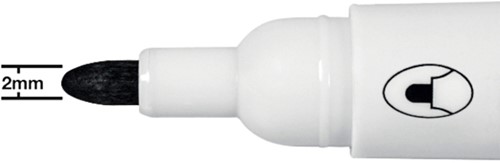 Whiteboardmarker Nobo Glide rond zwart 2mm 1 Stuk-1