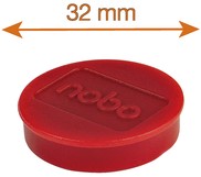 Magneet Nobo 32mm rood 10 stuks 10 Stuk-1