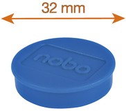 Magneet Nobo 32mm blauw 10 stuks 10 Stuk-1