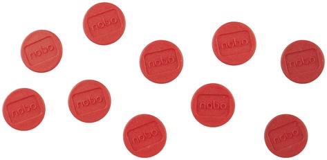 Magneet Nobo 24mm rood 10 stuks 10 Stuk-2