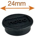 Magneet Nobo 24mm zwart 10 stuks 10 Stuk-1
